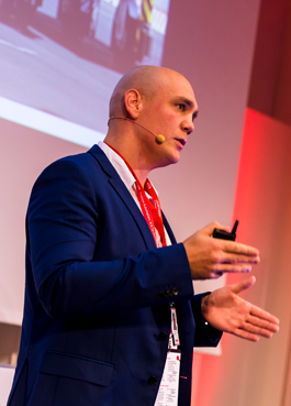 Mika Sepp&auml; speaking at Kalmar Explore Automation 2019